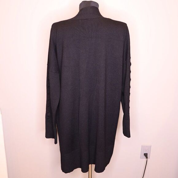 Black Nordstrom Longline Cardigan Sz M - Picture 3 of 8